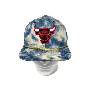 Retro Mitchell And Ness Chicago Bulls Denim NBA Hardwood Adjustable Hat‎ Cap